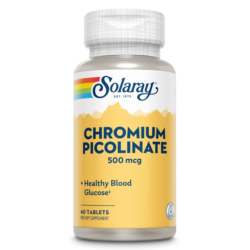 Solaray Chromium Pikolinat tablete, 500 mcg x 60