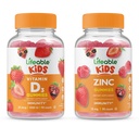 Življenjski vitamin D Otroci + Cink Otroci, Gummies Bundle - odličen okus, Vitamin dodatek, Gluten brezplačno, GSO brezplačno, Žvečljivi gumi