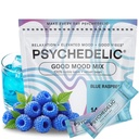 Easy Alkohol Alternative z Buzz - Umirjanje Kava Drink Mix (14x5.5g) Aromatizirana Kava Powder - Umirjanje Pink Powder Packets - Easy Open Enojne serving pijače - 14 Calm Packets - Modra malina
