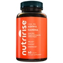 NutriRise Organic Ashwagandha Root Kapsule s črnim poprom, 1300mg, Naravni stres & Mood, ščitnica & Imunska podpora dodatek, Clarity, Focus & Energy, Gluten prost, 60 Count