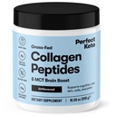 Popoln Keto Collagen Peptides Beljakovine v prahu z MCT oljem, hidroliziran kolagen, dodatek tipa I in III, Gluten brez, hranila trava, nizko karbljev, Keto kavo krema, kolagen za ženske in moške, brez arome