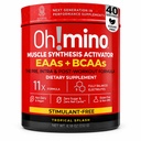 Oh!mino Essential Aminokisline dodatek. Tropical Splash, Stimulant-free Powder. Vseh 9 EAA, BCAA in The Perfect Amino for Workouts, Amino Energy, in zgraditi mišice, in obnoviti hitreje.