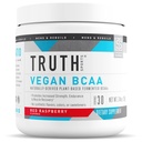 Resnica Nutrition Vegan BCAA Powder- 2:1:1 Razmerje Naravni BCAA Aminokisline Powder for Energy, Muscle Building, Post Workout Recovery Drink for Muscle Recovery (rdeča malina, 30 Servings)