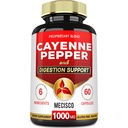 6v1 Cayenne Pepper Kapsule z ingverjevo korenino, koren pese, in črni poper in več - 60 Kapsule - Cayenne dodatek podpira prebavni sistem, imuniteta