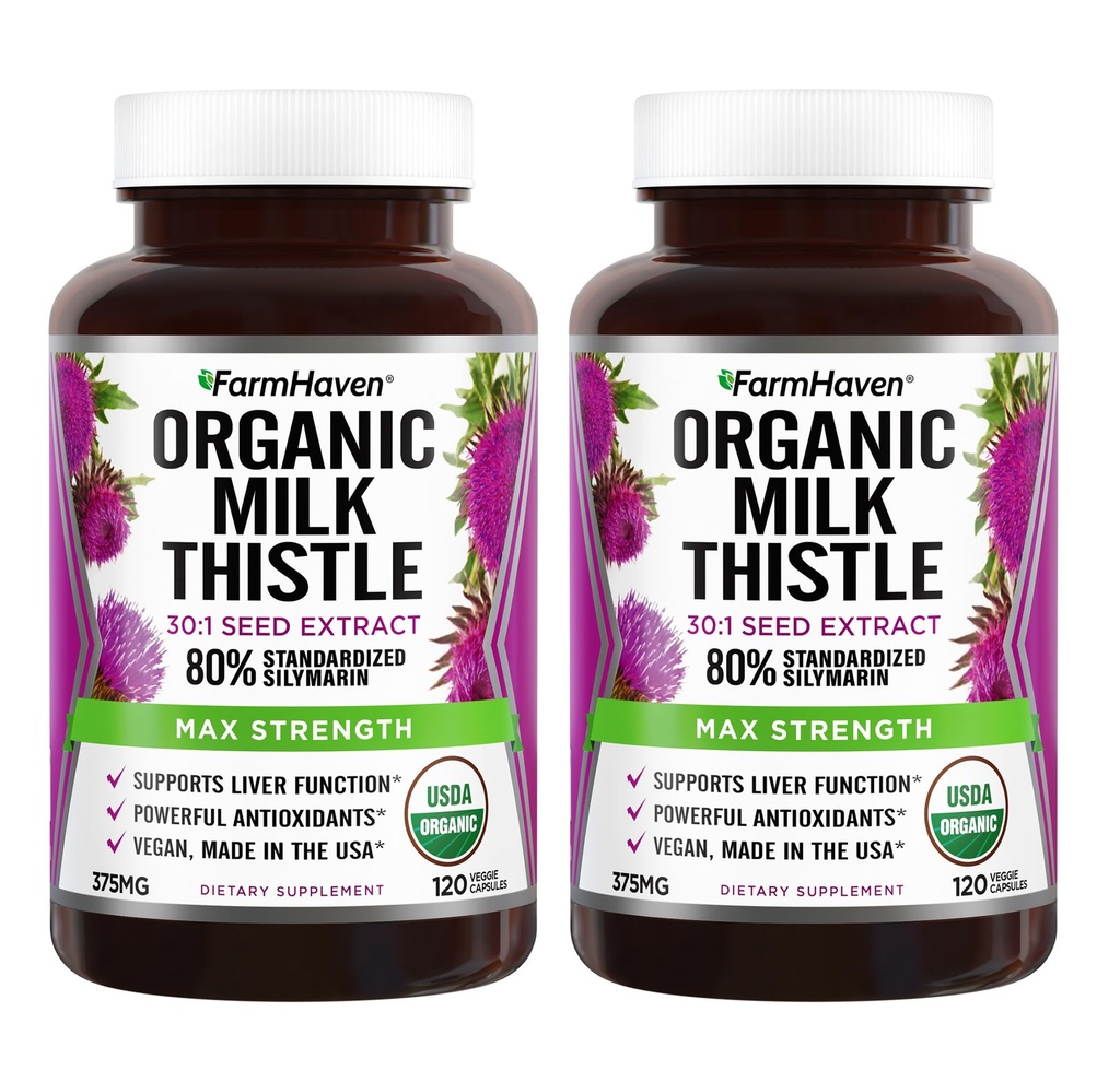 FarmHaven USDA Organsko mleko Thistle Kapsule 
