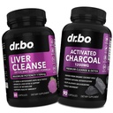 Jetrna čistila in aktivirane Charcoal kapsule - tablete za zdravje jeter z Artichoke, Berberine, Kurkuma zelišča - 1200mg organske kokos Charcoal tablete za želodčne pline in Bloating podporo