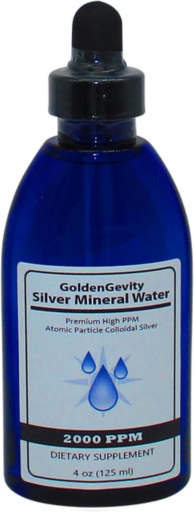 GoldenGevity 2000 PPM koloidno srebro - 200x Več Moč 