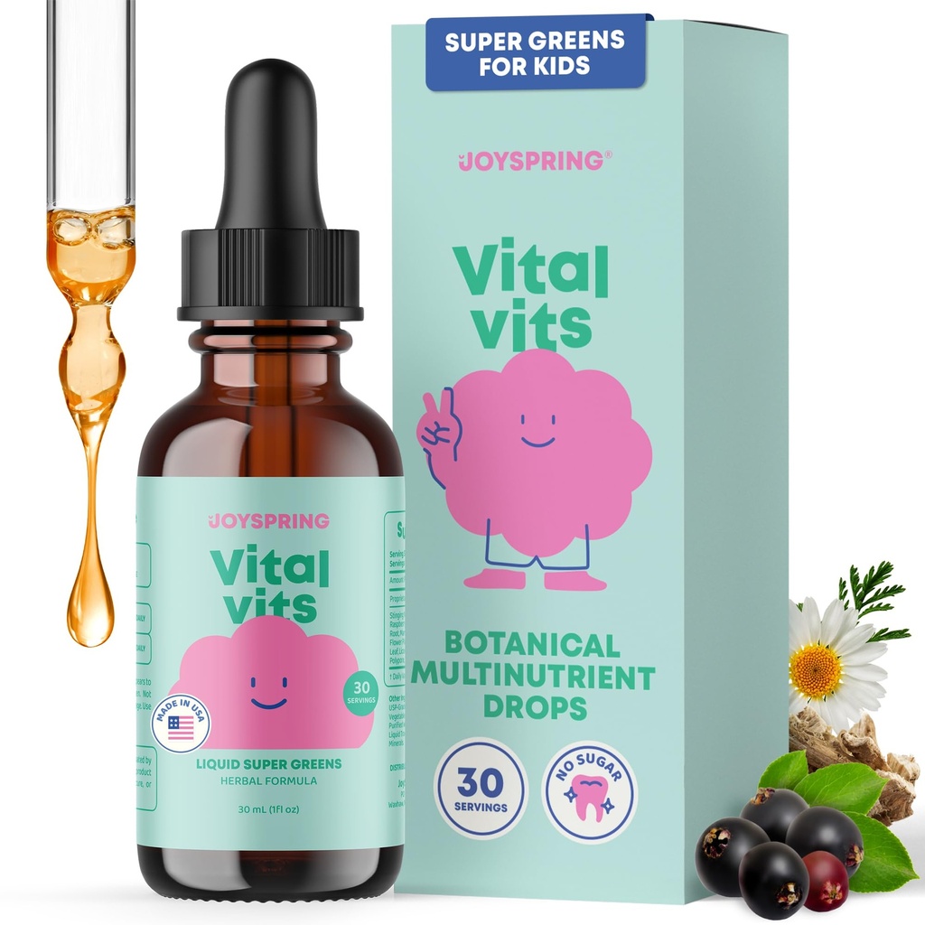 JoySpring Vital Vits - otroci Tekoči multivitaminski - 1 fl oz (30 strežnikov) 
