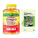 Spring Valley Omega-3 iz ribjega olja 1000 mg, maksimalna nega, 120 Count + Exclusive VitaMax Vitamin Guide (2 izdelkov)