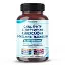 GABA, 5-HTP L-Triptofan Ashwagandha Kamilica L-Theanin Magnezij - Izdelano v ZDA