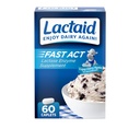 Lactaid Fast Act Laktoza Intolerance Relief Caplets, Lactase Enzyme za preprečevanje plina, napenjanje in driske zaradi laktozne občutljivosti, enostranski dodatki za potovanja in na-na-na-na-na, 60 Število