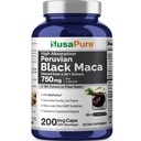 NusaPure Black Maca Root 50:1 Extract, 750 mg ekvivalent 37.500 mg Veggie na pokrovčke (Vegan, Non-GMO)