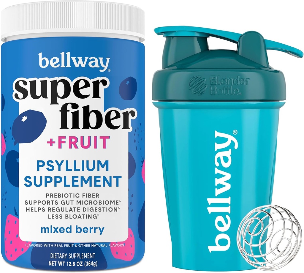 Bellway Super Fiber Powder + Sadje, Mešani Berry Shaker steklenica paket