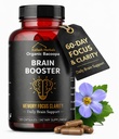 Bacopa, organski booster možganov, nootropični možganski dodatek, Bacopa Monnieri/Brahmi, za duševno ostrino, fokus, spomin, in kognitivno Wellness, 120 Kapsule 500mg, 2 Mesec zalog