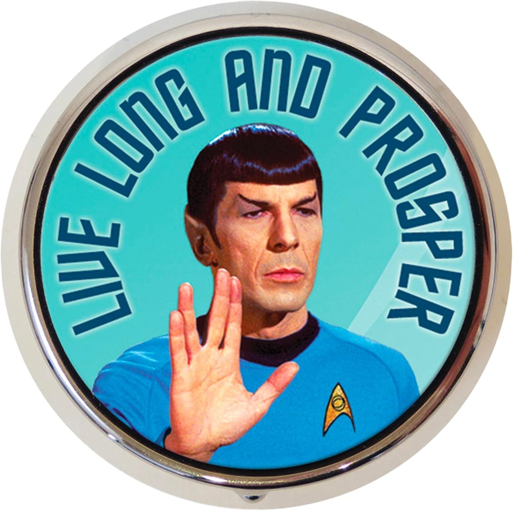 Original Star Trek Spock Leonard Nimoy tablete Box - Kompaktna 1 ali 2 Kompartment Medicine Case