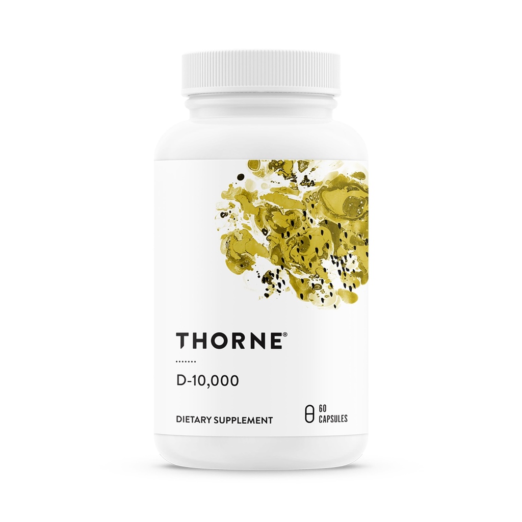 THORNE - Vitamin D3 dodatek - podpira zdrave kosti, zobe, mišice, kardiovaskularne in imunske funkcije* - Gluten, Dairy & Soy-free - 10.000 i.e. - 60 Serving