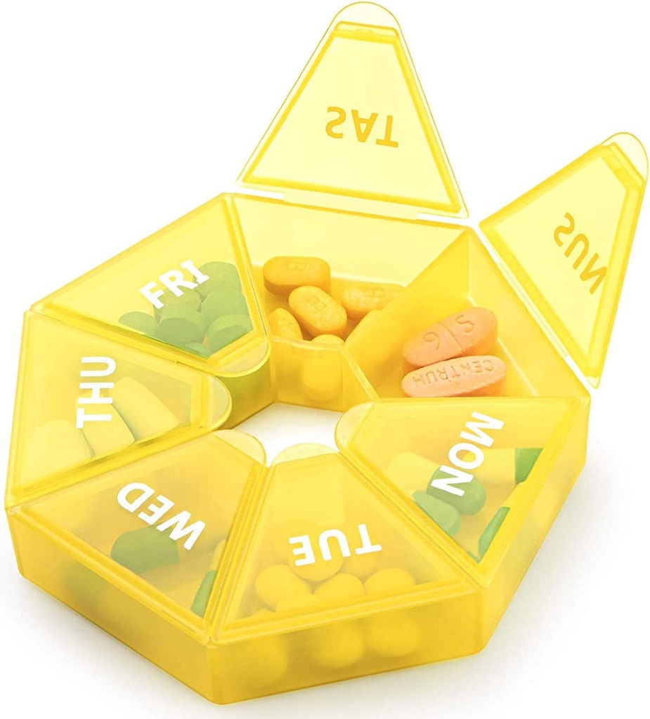 Tedenske tablete Organizator velike 7 dan tablete Box Organizator dnevno Medicina Primer za vitamin ribje olje tablete Dodatki Artritis Prijazno