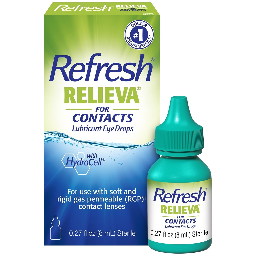 Osveži Relieva za stike maziva kapljice za oči za suhe oči, 0.27 Fl Oz Sterile