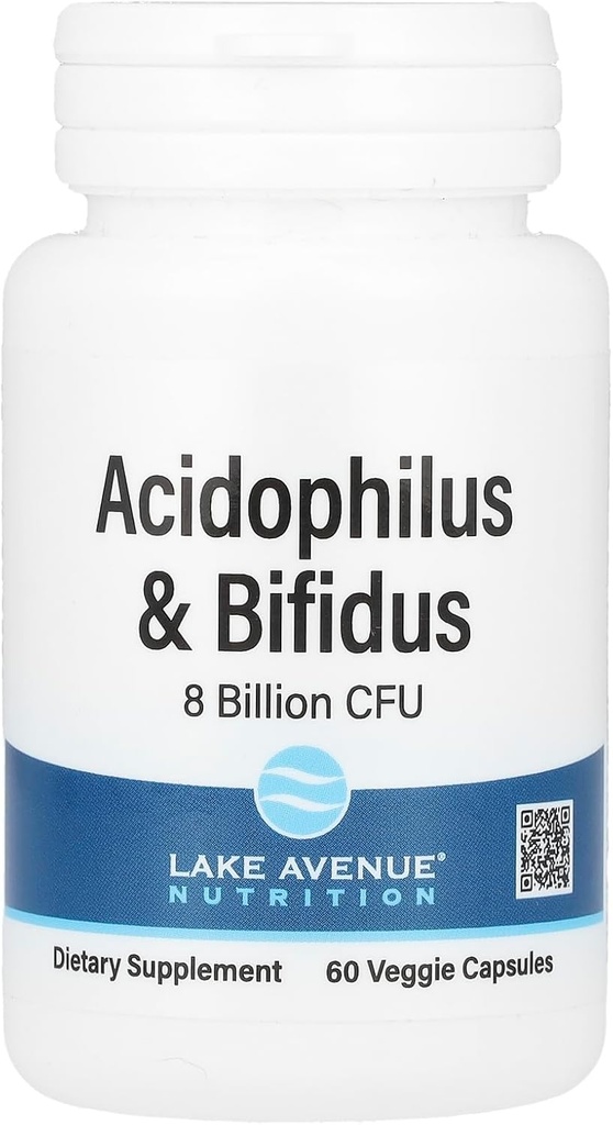 California Gold Nutrition Acidophilus and Bifidus, probiotična mešanica z Lactobacillus acidophilus, Bifidobacterium lactis in Bifidobacterium longum, 60 Veggie kapsul