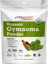 Vitamatic Certified USDA Organic Gymnema Leaf Powder – 1 funt (16 Ounces) – naravna zeliščna podpora za splošno zdravje