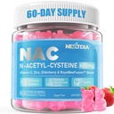 Nextdia NAC Gumies za otroke in odrasle, žvečljivi N-acetil Cistein dopolnilo 600mg 1000mg w/vitamin C, cink, Bezgovina za antioksidantov in imunske podpore, Lung in jetra zdravje, sladkor brez, 120 Ct