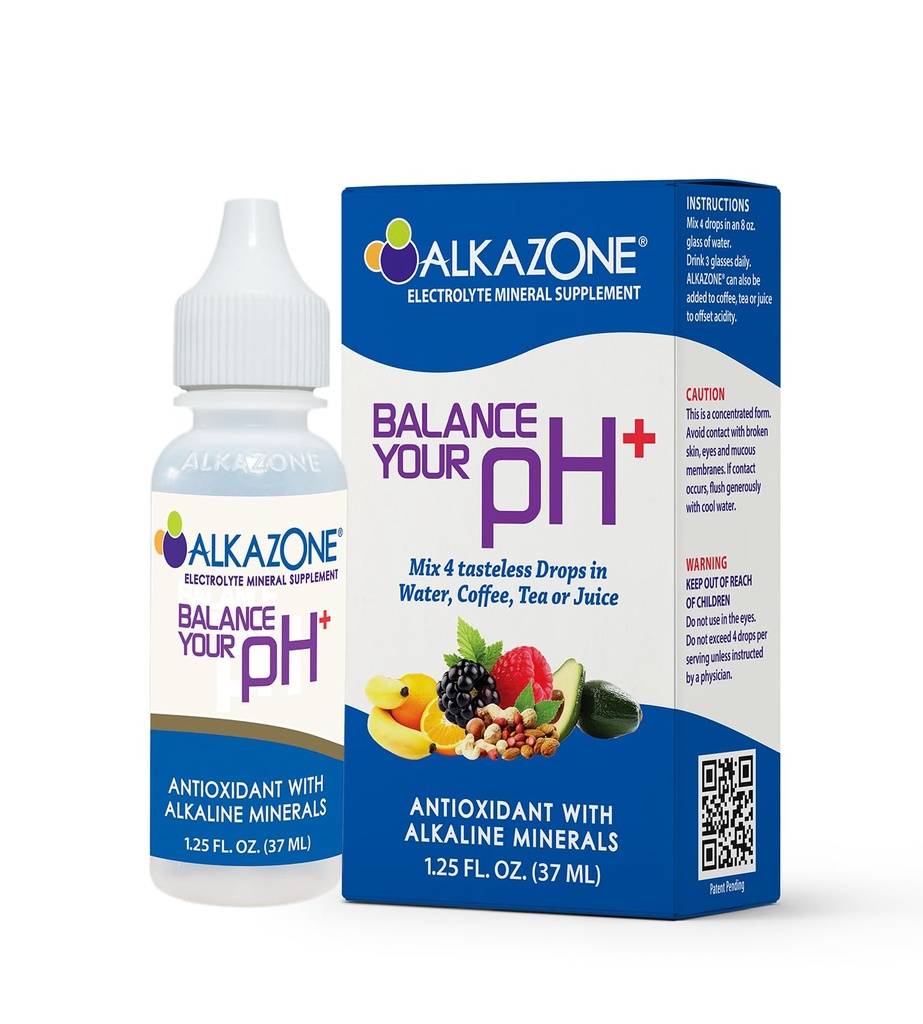Alkazon Uravnotežite svoj pH plus antioksidanti Alkalne mineralne kapljice Izboljšajte Hidracijo z vsako kapljico!