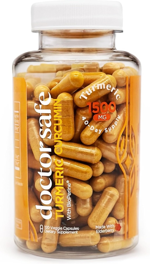 Kurkumin s črnim poprom Ekstrakt 1500mg - visoka absorpcija Ultra močen kurkuminoidi in BioPerin - ne gensko spremenjene kapsule kurkumin za skupno podporo - 120 kapsul