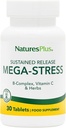Nature Plus Mega Complex, Release - 30 vegetarijanske tablete - B Complex, Vitamin C dodatek, Kamilica & Zelišča - Gluten-free - 30 Serving