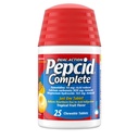 Pepcid Popolni reduktor kisline + Antacid za Refluks kisline, 10 mg Famotidin, 800 mg Kalcijev karbonat & 165 mg Magnezijev hidroksid na zgago Tableta, Antacid Chews, Tropsko sadje, 25 ct