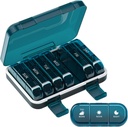 Tedenske tablete Organizator 3 krat na dan, 7 dan Prenosne tablete Škatla za tablete, vitamini, ribje olje, zdravila, dodatki (3x7 modra)