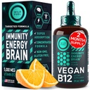 Veganski vitamin B12 Tekoče kapljice - hitro delujoče B12 Podjezično 5000 mcg Metilkobalamin Dodatek - Energija, spomin in Mood Podpora - Visokopoteznost Ena-Dropper na dan - Natural Citrus Flavor - 2oz