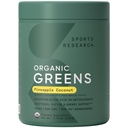 Sports Research® Organic Ananapple Coconut Zelena - Prebavno zdravje, naravna energija in Mood podpora* - Certified Organic Powder - 20 Servings