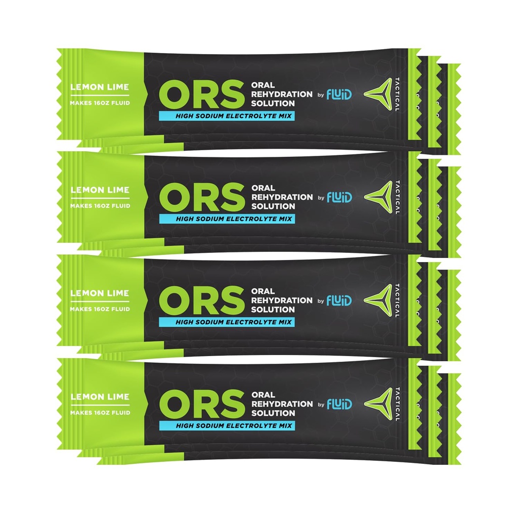 Tekočina taktična - ORS (Oral Rehidracija Solution), Recover hitrejši, ekstremna dehidracija Elektroliti, 12pack (Lemon Lime)