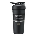 BlenderBottle Strada Shaker Cup Izolirana Nerjaveče jeklo steklenica vode z žico Whisk, 24-Ounce, črna