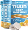Nuun Daily Electrolyte tablete z magnezijem, kalcij, kalij, klorid in natrij, brez glutena, brez sladkorja, & vegan, mešana aroma citrusov, 4 pakiranja (40 skupaj)