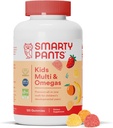 SmartyPants Kids Complete Gummy Vitamini: Multivitaminski, Vitamin D3, B12 (metilkobalamin), IN Omega 3 DHA / EPA ribje olje, 120 število