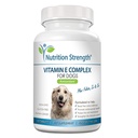 Vitamin E za pse, spodbujanje kardiovaskularnega zdravja, podpora celične membrane, vitamin E kompleks za povečanje imunskega sistema psa Plus cink, selen, folat, lososovo olje, 120 žvečljive tablete