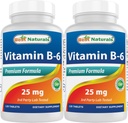 Best Naturals Vitamin B6 25mg, 120 tablet (120 število (Pack od 2))
