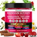 Adndale 90ct 15-in-1 Magnezijev glicinat Gumies 400 mg/serv- z magnezijevim malatom, Ashwagandha, Tart Cherry, Magnolia Bark, limonin balzam, pasijonka, kamilica, L-teanin, cink, vitamin K2 & D3