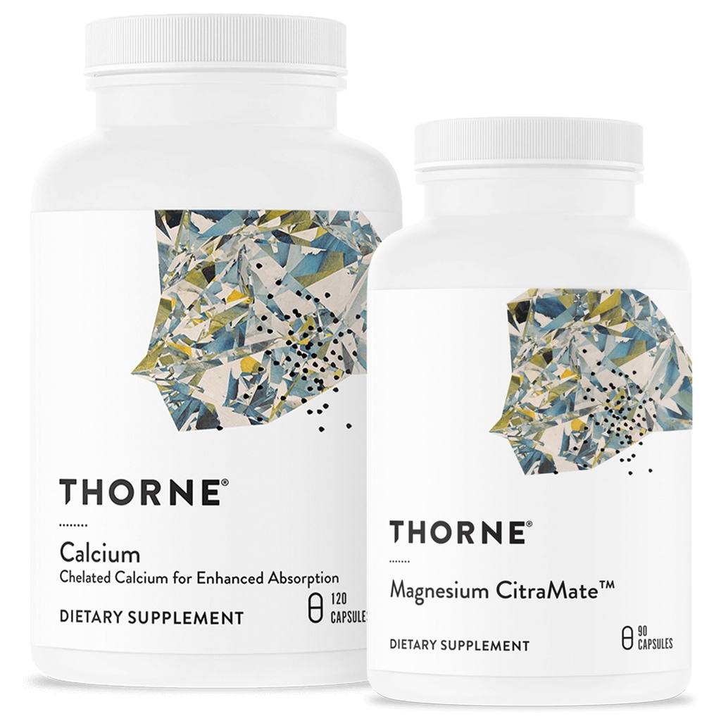 THORNE - Bone Health Bundele - DiCalcium malate in Magnezijev CitraMate - 90 do 120 Servinges