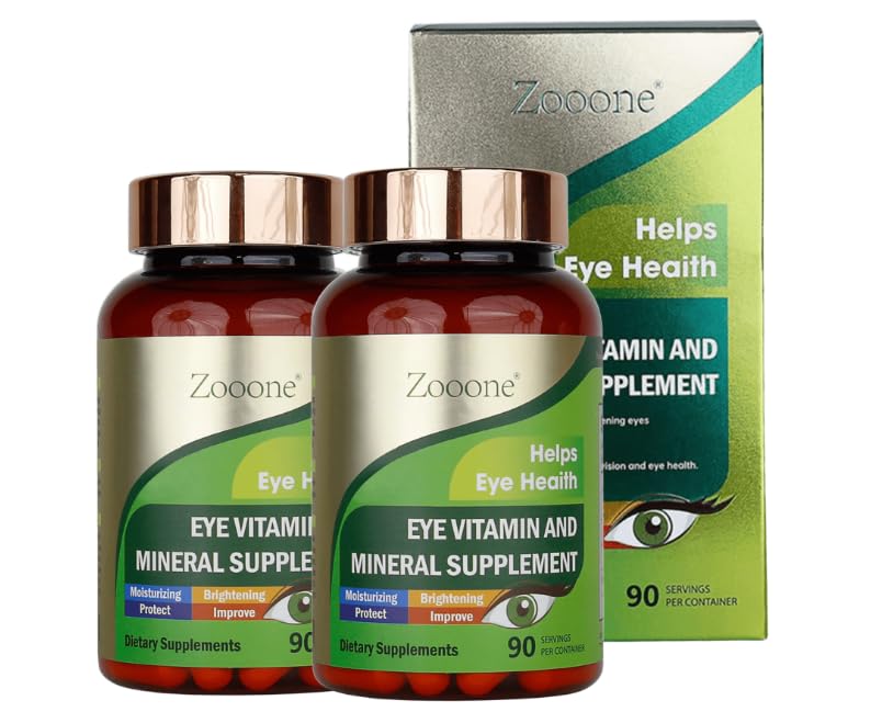 Zooone- Lutein Eye Vitamini Dopolnilo za zdravje makule in suhe oči, vsebuje lutein, cink, vitamini C/E & Zeaksantin za podporo zdravje oči, 90 tablet (2)