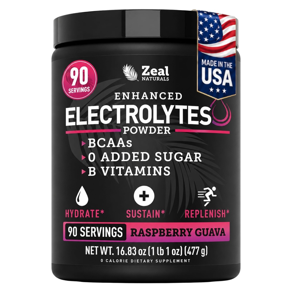 Zeal Naturals Elektrolit Powder recovery Drink (90 Servings 