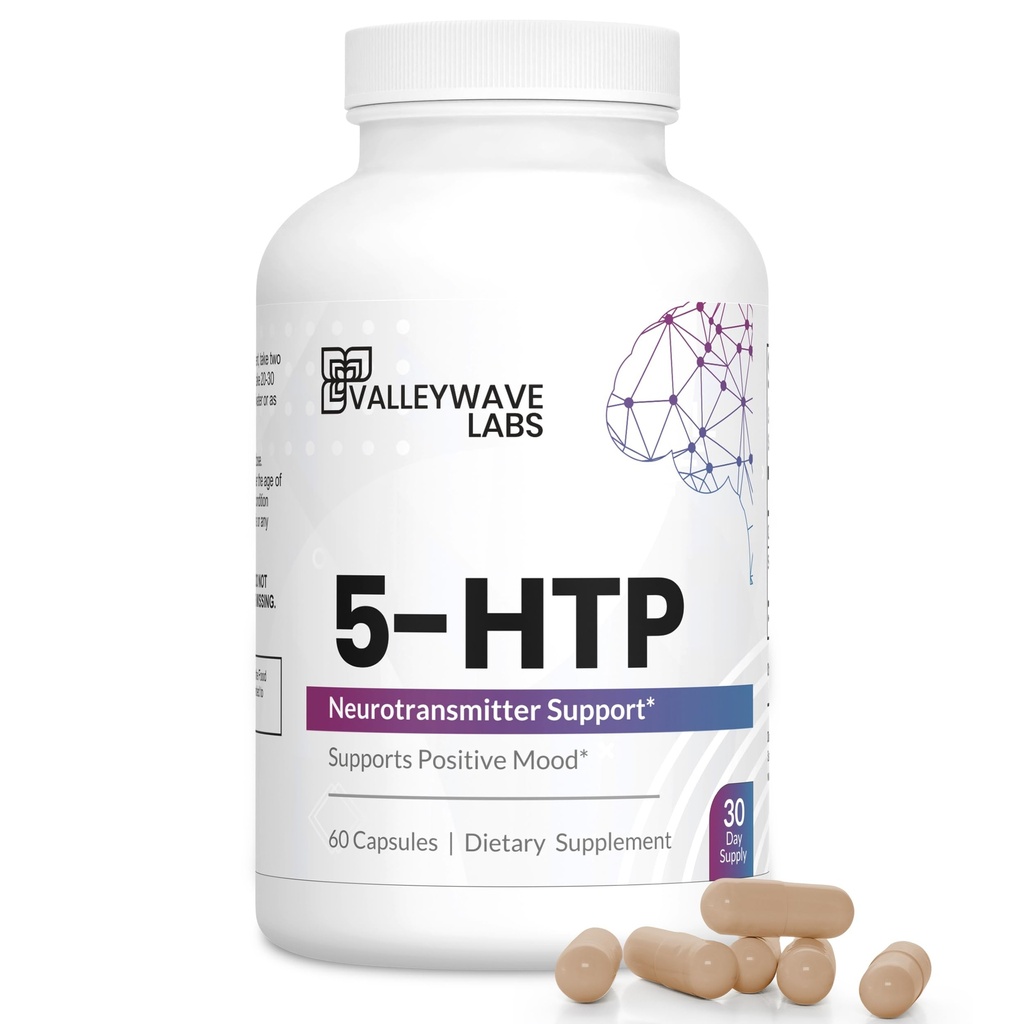 5-HTP - 200mg 5HTP dodatek (5-HydroxyTryptofan) za podporo Mood Plus Sleep*, Stress Relief*, 60 Kapsule - 30 Day Supply, Made in USA