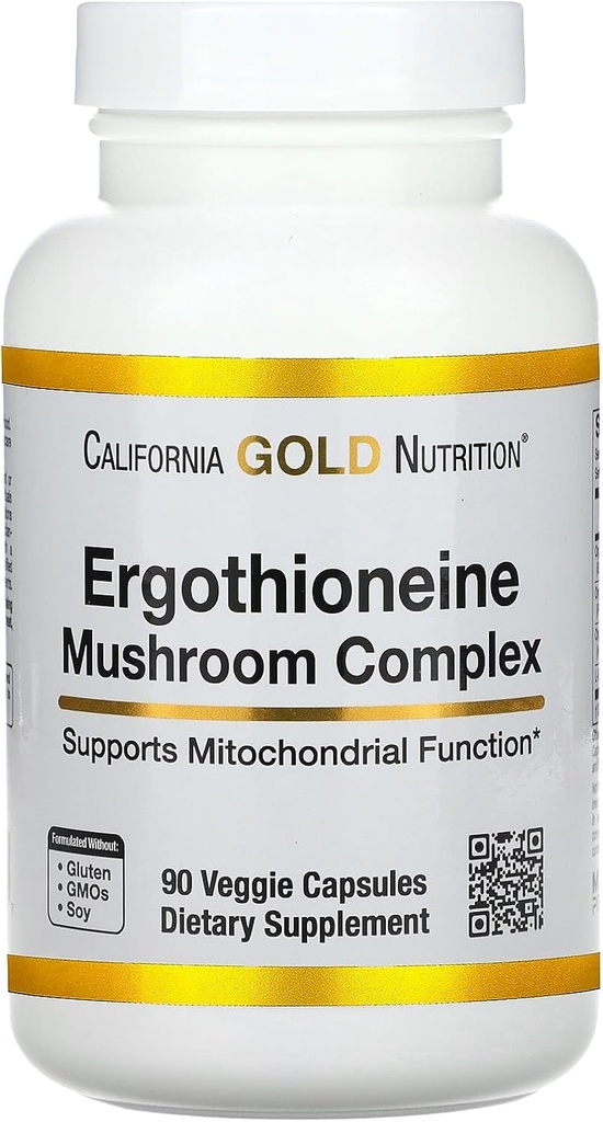 California Gold Nutrition ergotionein goba kompleks z organskim maitake, organski Oyster, izvlečki manije in L-ergotionein, 90 Veggie kapsule