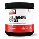 FORCE FACTOR L-glutamin prašek za okrevanje po treningu, okrevanje mišic, zdravo delovanje mišic in imuniteto, 5000mg/5g glutamin dodatek, Vegan, Non-GMO, 60 Servingi