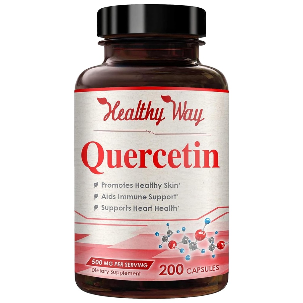 Visoka jakost Quercetin 500mg kapsule - enkrat dnevno močan antioksidant Quercetin dodatek za srce staranje kože možganov in imunske podpore - Vegan prijazno gluten-free Made in the USA (200 Sluge)