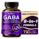 Grimed GABA 16,280mg - X15 Moč s 5-HTP, L-teanin, magnezij, Ashwagandha - Relax & Restore, Podpora Spanje dobro - Izdelano v ZDA (150 Count (Pack of 1))