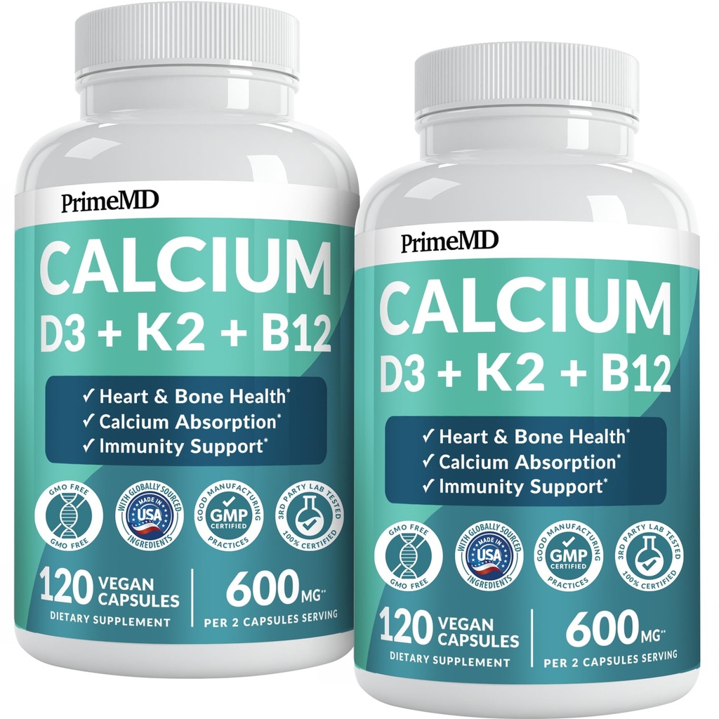 4- v-1 kalcijevi dodatki za ženske in moške - kalcij z vitaminom D3 K2 5000 i.e. dodatek, 601 mg na strežbo za srce, kosti in telo - Gluten-free, Vegan- Friendly (240 ct)