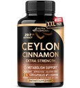 Ceylon Cimet Kapsule - Dodatna moč - Energija, srce in Presnova Podpora - za moške in ženske - Čisti naravni ekstrakt 20:1 Dodatek - Izdelano v ZDA - GSO & Gluten Brez, 120 Kapsule, 4 Mesec oskrbe