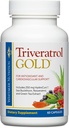 Dr. Whitaker's Triveratrol Gold – zdravo staranje dodatek z Resveratrol & Izvlečki Aloe Vera, zeleni čaj, in kurkuma – Zagotavlja antioksidant in kardiovaskularno podporo (60 kapsul)